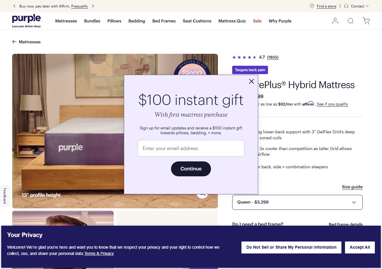 Purple Hybrid Premier Mattress